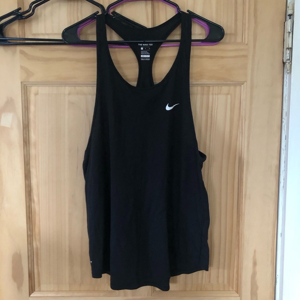 The Nike Tee Athletic Cut Tank Top in Black - Women's Sz M